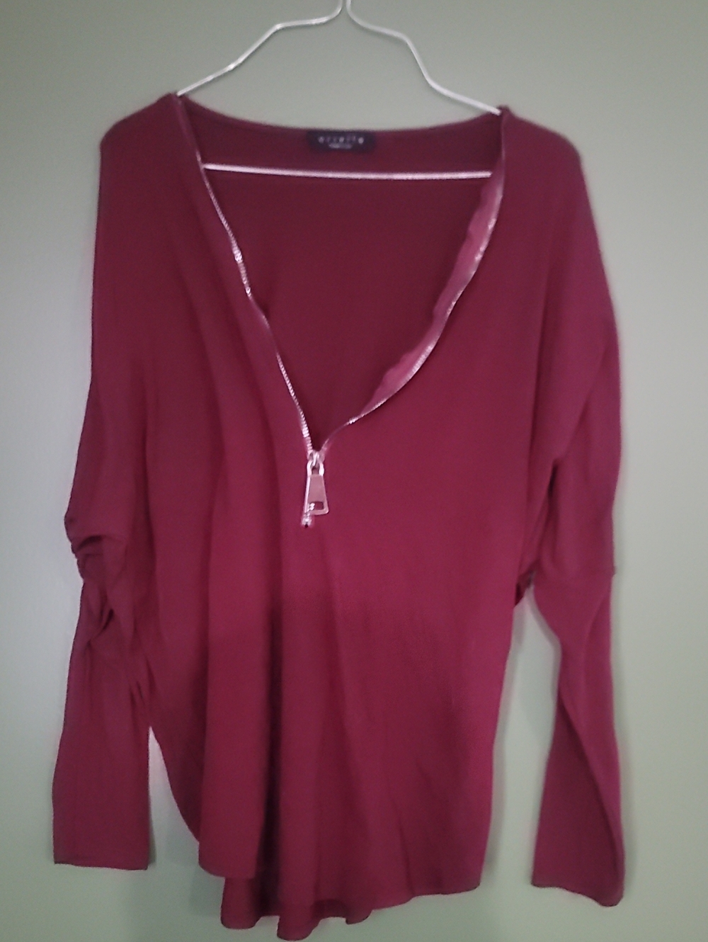 Ariella Burgundy Scoop Neck Top